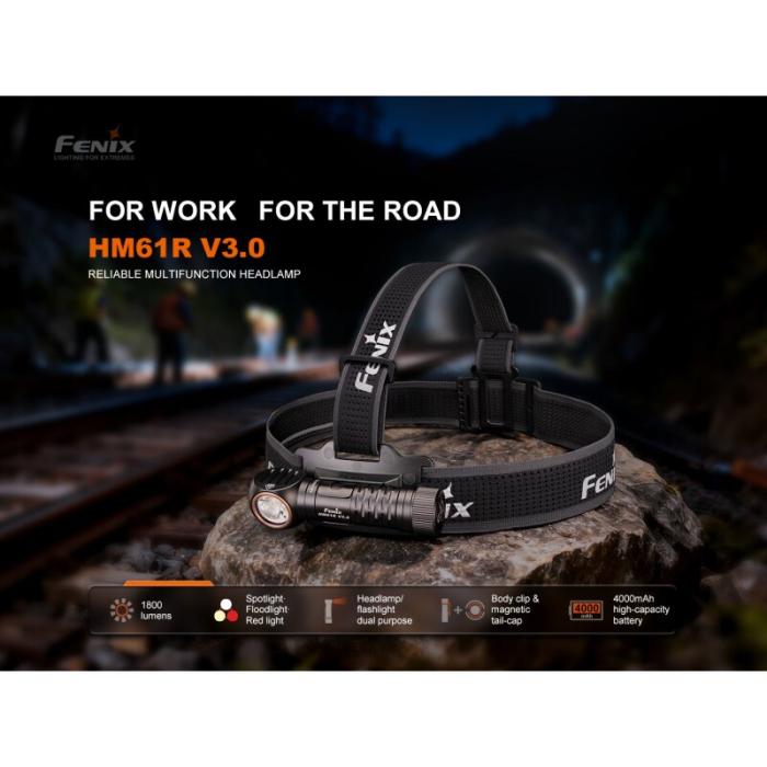 Fenix HM61R V3.0 Stirnlampe Kopflampe 1800 Lumen inkl. Akku & Case im SET